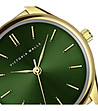Дамски златист часовник с циферблат в зелено-2 снимка