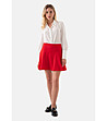 Red Ruffle Women's Mini Skirt-2 снимка