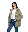 Дамско капитонирано овърсайз яке в цвят каки Lana-2 снимка