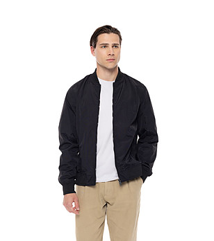 Мъжко черно яке бомбър Iokim снимка