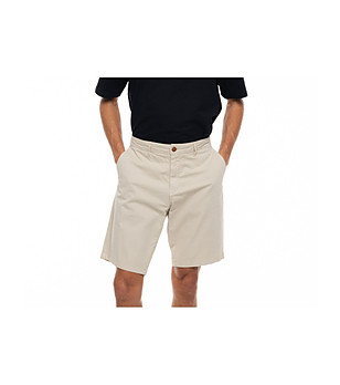 Mъжки къси памучни панталони в бежово Liam снимка