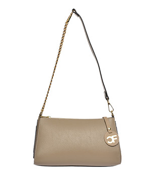 Дамска чанта с ефектна форма в цвят таупе Ramona снимка