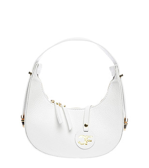 Малка бяла дамска чанта от естествена кожа Enila снимка