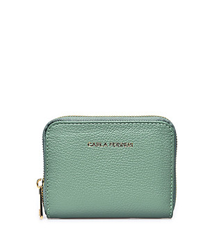 Зелен дамски кожен портфейл Alenia снимка