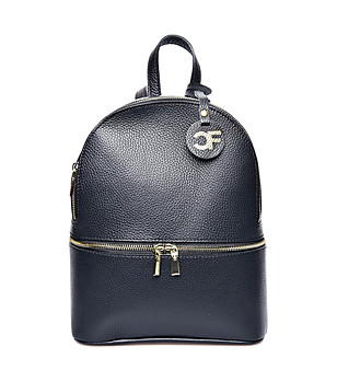 Черна дамска раница от естествена кожа Elsie снимка