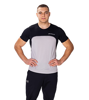 Мъжка тениска в черно и сиво Tom снимка