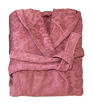 Памучен халат Шик в тъмна пудра XXL снимка