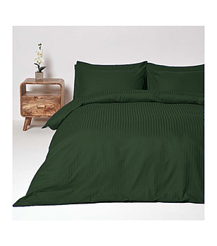 Спален комплект Роял сатен 5 части в тъмнозелено 220х240 см снимка
