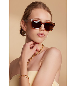 Кафяви дамски слънчеви очила с поляризация PENELOPE снимка