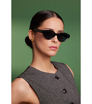 Поляризирани черни слънчеви очила котешко око CHANTE снимка