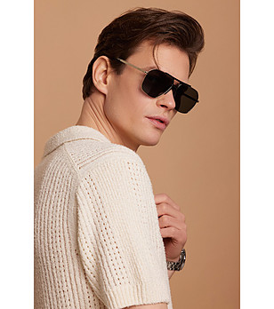 Unisex слънчеви очила в златисто и черно URBAN DANDY снимка