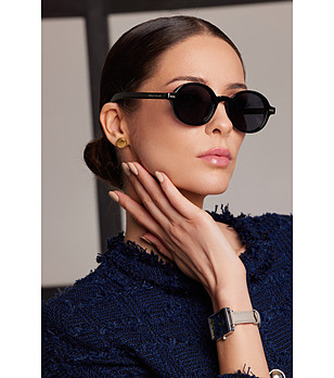 Поляризирани унисекс слънчеви очила в черно Sanato снимка