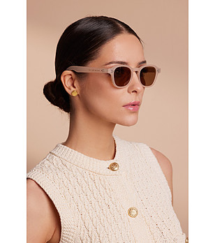 Unisex слънчеви очила в цвят шампанско PARADOX снимка