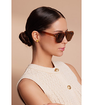 Unisex слънчеви очила в кафяво PILFERER снимка