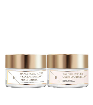 Комплект от дневен крем с хиалурон и колаген и нощен овлажняващ кре снимка