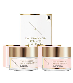 Комплект от дневен и нощен овлажняващ крем и шийт маска снимка