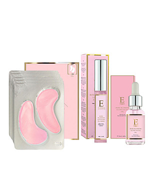 Комплект от гланц за устни, хидрогелни пачове и масло за лице снимка