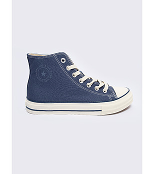 Сини мъжки високи кецове снимка