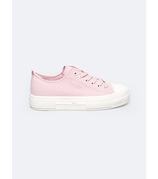 Дамски розови кецове на платформа снимка