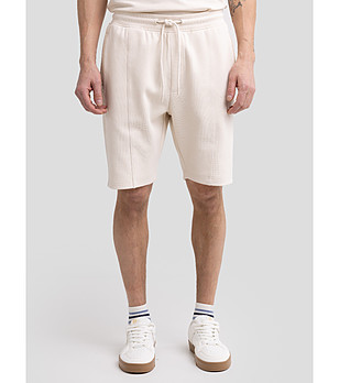 Светлобежови мъжки къси панталони WLADORSH снимка