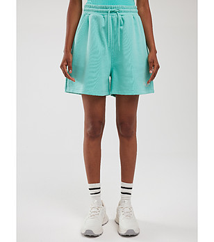 Памучни дамски къси панталонки в син нюанс ARISALA  снимка