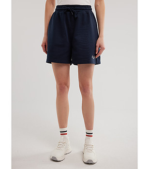 Памучни дамски къси панталонки в тъмносиньо ARISALA  снимка