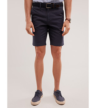 Памучни мъжки тъмносини панталони ROSSIN снимка