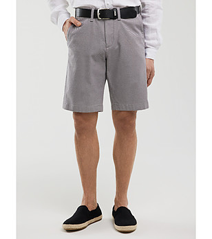 Светлосиви мъжки къси панталони ROSSIN снимка