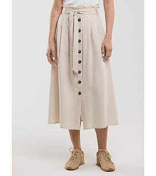 Бежова пола с лен COSMO  снимка