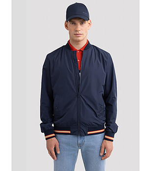 Тъмносиньо мъжко яке SHOUN снимка