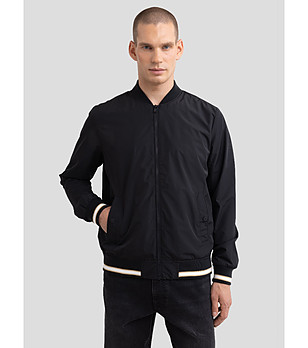 Черно мъжко яке SHOUN снимка