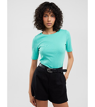 Памучна дамска блуза в син нюанс ALESSA снимка