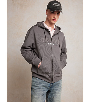 Мъжки памучен сив суитшърт BERKUS снимка