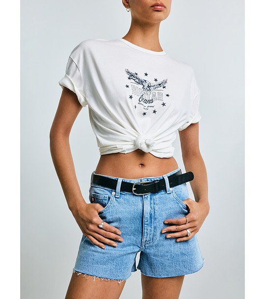 Къси сини дамски дънкови памучни панталонки Authentic снимка