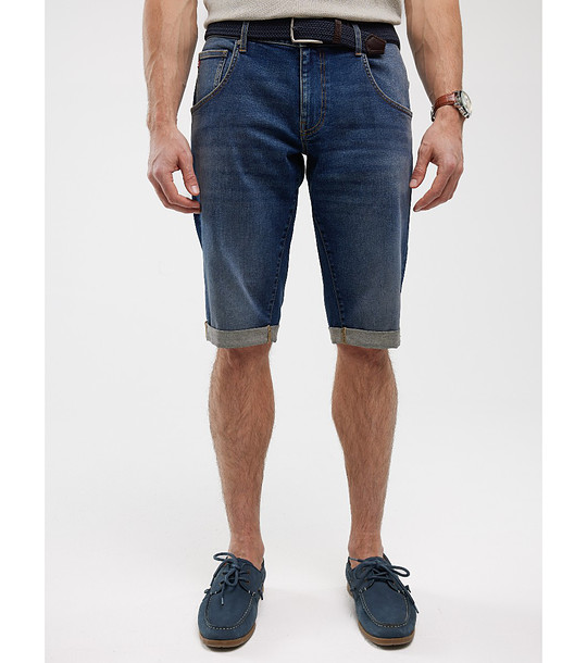 Тъмносини памучни мъжки къси дънки Conner снимка