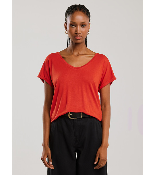 Дамска тениска в червено Valeria снимка