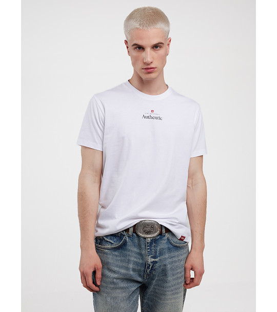 Памучна мъжка тениска в бяло Techmunen снимка