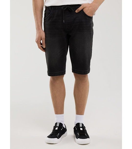 Черни мъжки къси дънки с памук Parker снимка