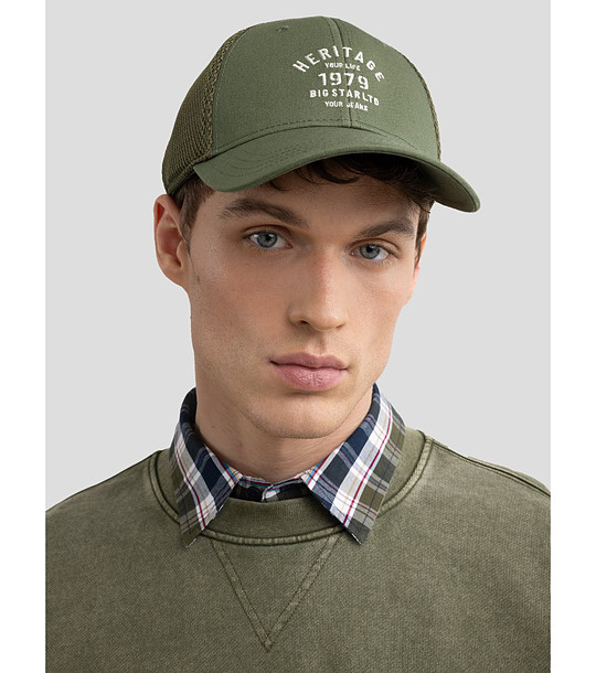 Зелена шапка с козирка Evan снимка