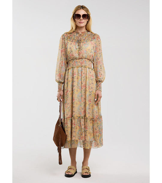 Многоцветна рокля с флорален принт Adare снимка