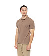 Тъмнобежова памучна мъжка блуза с яка Artie-2 снимка