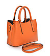Кожена дамска оранжева чанта Zaria-2 снимка