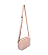 Малка дамска чанта от естествена кожа в цвят пудра Makena-2 снимка