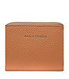 Дамски портфейл в цвят коняк от естествена кожа Alenia-4 снимка