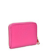 Розов дамски кожен портфейл Alenia-2 снимка