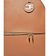 Дамска раница от естествена кожа в цвят камел Elsie-3 снимка