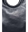Черна дамска чанта от естествена кожа с несесер Ambala-3 снимка