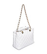 Бяла дамска кожена чанта Salvena-3 снимка