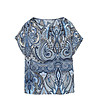 Дамска блуза в синьо и бяло с пейсли принт OMA -3 снимка
