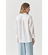 Бяла дамска ленена риза MANDRAGIA 4-1 снимка